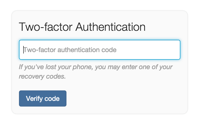Two-Factor Authentication on sign in via OTP